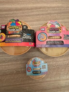 Mystery Dumpling Neon, Purple Holographic & Mini Glitter Edition. Set of 3. NEW